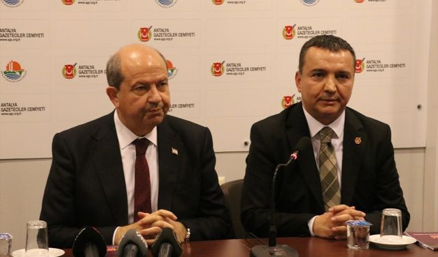KKTC Cumhurbaşkanı Tatar, Antalya Gazeteciler Cemiyeti'ni ziyaret etti: