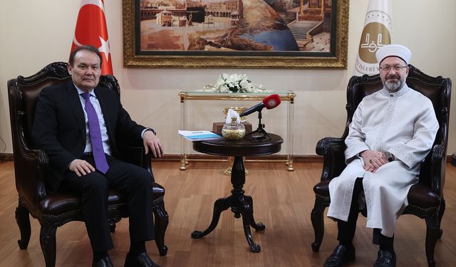 ANKARA - Türk Devletleri Teşkilatı Genel Sekreteri Amreyev, Diyanet İşleri Başkanı Erbaş'ı ziyaret etti