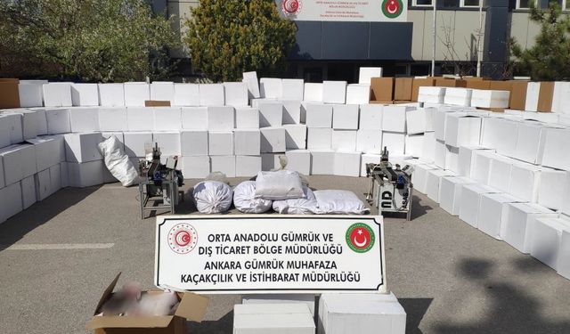 Gümrük Muhafaza ekipleri Ankara'da kaçak tütün operasyonu gerçekleştirdi