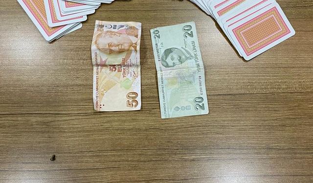 Kayseri'de kumar oynayan 16 kişiye 29 bin 104 lira ceza
