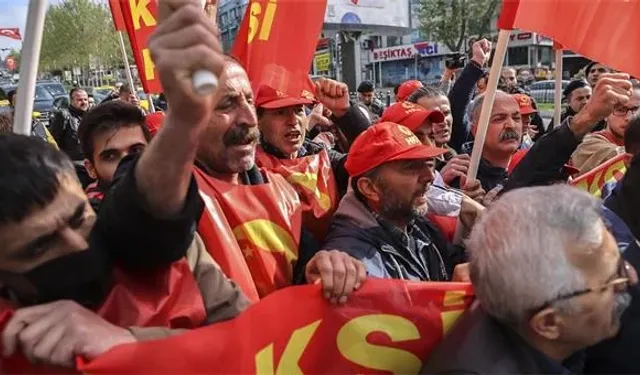 Taksim'e girmek isteyen işçi gruplara gözaltı!