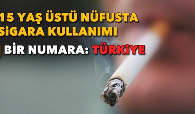 Türkiye, 15 yaş üstü nüfusta sigara kullanım oranları sıralamasında 1. sırada yer aldı