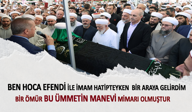Cumhurbaşkanı Erdoğan, Mahmud Ustaosmanoğlu'nun cenaze töreninde