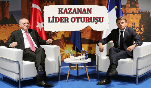 Cumhurbaşkanı Erdoğan'dan kazanan lider oturuşu