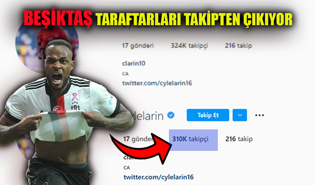Instagram'da Beşiktaş paylaşımlarını sildi! Cyle Larin'in takipçi sayısı düştü
