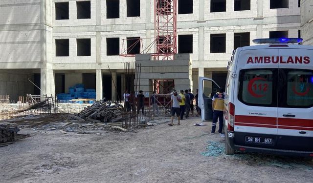 Hastane inşaatında çalışan işçi 6. kattan düşerek can verdi!