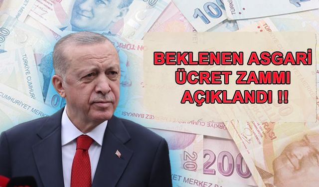 Cumhurbaşkanı Erdoğan asgari ücret zammını açıkladı! Asgari ücret 5500 TL oldu