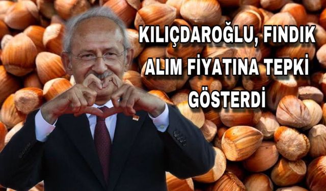 Kılıçdaroğlu fındık alım fiyatına tepki gösterdi!