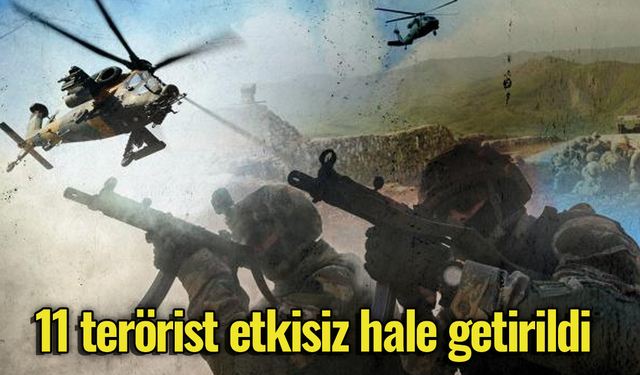 Fırat Kalkanı bölgesinde 11 PKK/YPG'li terörist etkisiz hale getirildi