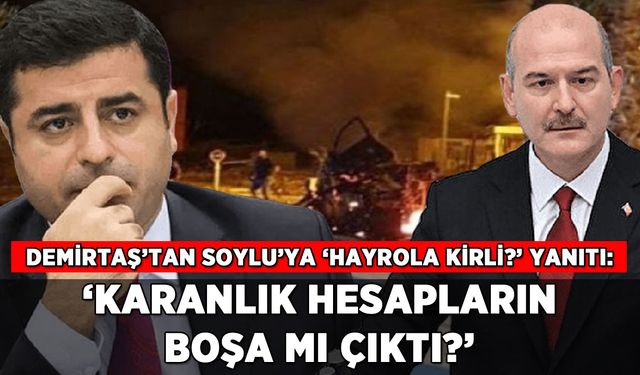 Demirtaş'tan Bakan Soylu'ya 'Hayrola Kirli?' yanıtı