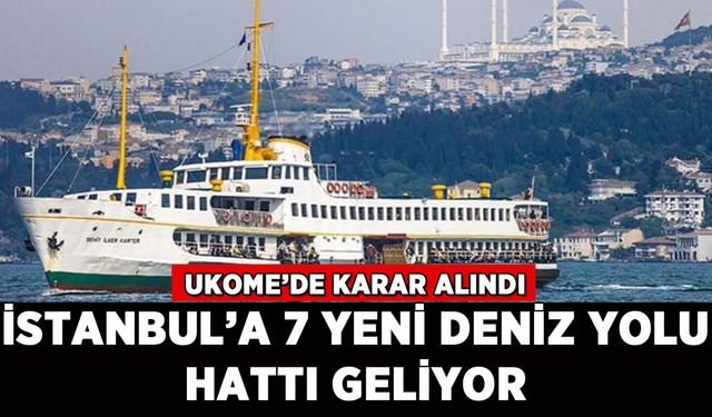 İstanbul'a 7 yeni deniz yolu hattı geliyor