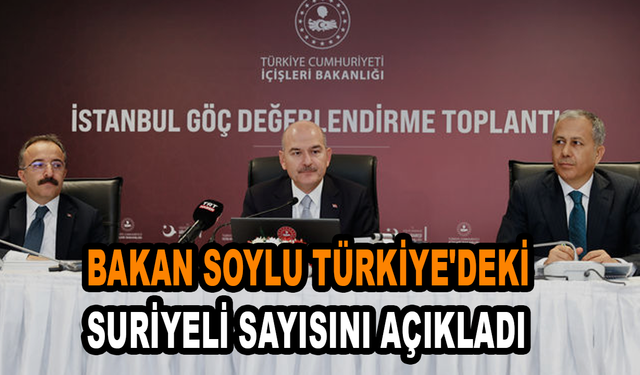 Bakan Soylu, Türkiye'deki Suriyeli sayısını açıkladı