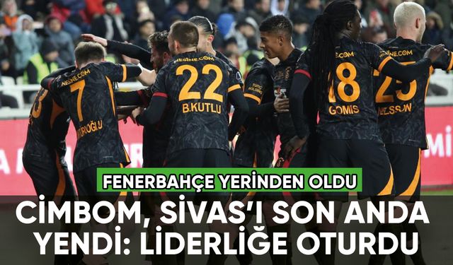 Galatasaray, Sivas'ı son anda yıkıp liderliğe oturdu