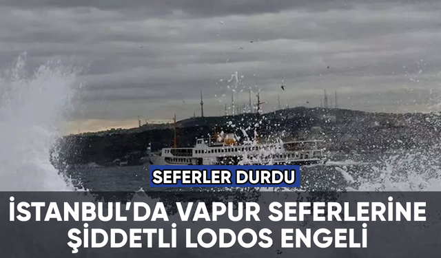 İstanbul'da vapur seferlerine şiddetli lodos engeli