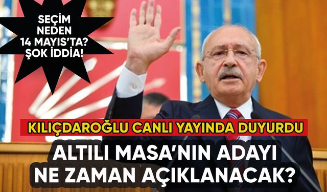 Altılı Masa'nın Cumhurbaşkanı adayı: Kılıçdaroğlu resmen açıkladı