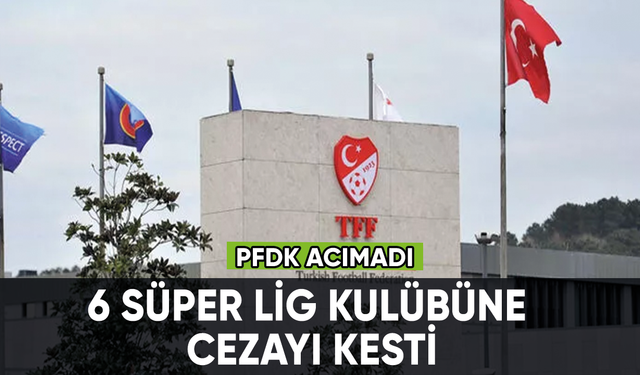 PFDK acımadı! 6 Süper Lig kulübüne cezayı kesti