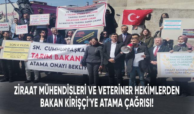 Ziraat mühendisleri ve Veteriner hekimlerden Bakan Kirişçi'ye atama çağrısı!