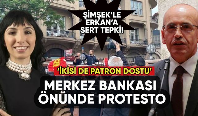 TKP'den Merkez Bankası önünde protesto: Şimşek ve Erkan'a sert tepki!