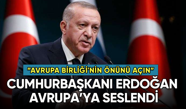 Erdoğan: "Türkiye'nin Avrupa Birliği'nde önünü açın, bizde İsveç'in NATO'da önünü açalım"