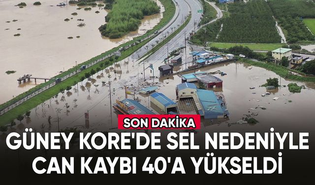 Güney Kore'de sel nedeniyle can kaybı 40'a yükseldi