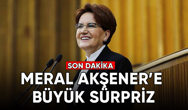 İYİ Parti Genel Başkanı Meral Akşener'e sürpriz yapıldı