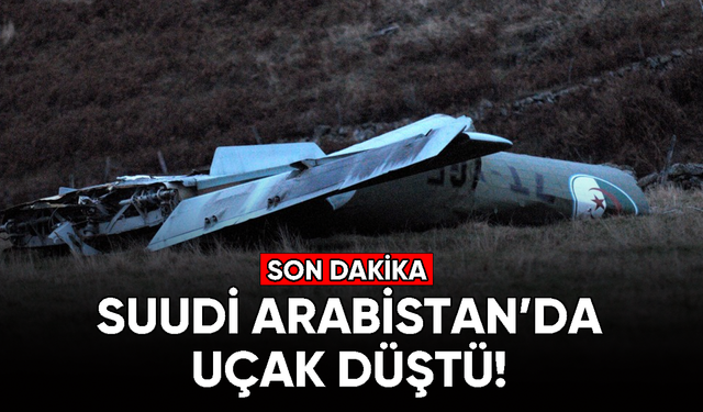 Suudi Arabistan'da uçak düştü