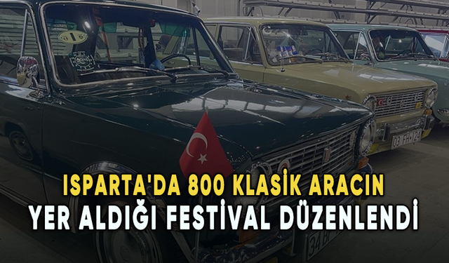 Isparta'da 800 klasik aracın yer aldığı festival düzenlendi