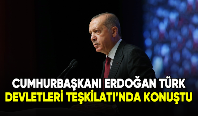 Cumhurbaşkanı Erdoğan, Türk Devletleri Teşkilatı'nda konuştu