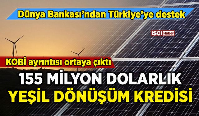 Dünya Bankası'ndan Türkiye'ye 155 milyon dolarlık yeşil dönüşüm kredisi