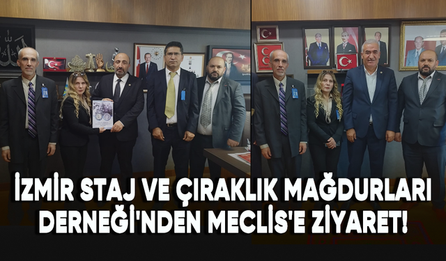 İzmir Staj ve Çıraklık Mağdurları Derneği'nden destek talebiyle Meclis'e ziyaret!
