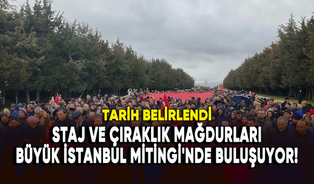 Staj ve Çıraklık Mağdurları Büyük İstanbul Mitingi'nde buluşuyor!