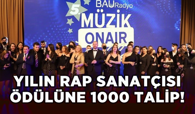 Yılın rap sanatçısı ödülüne 1000 talip!