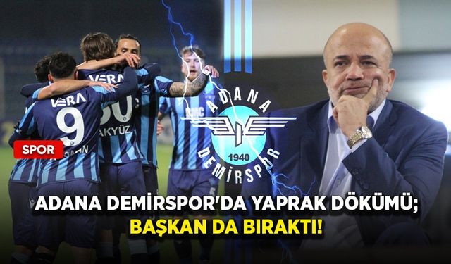 Adana Demirspor'da yaprak dökümü; Başkan da bıraktı!