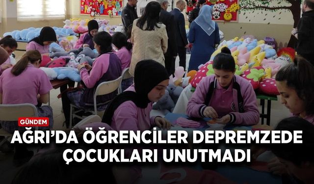 Ağrı'daki öğrenciler depremzede çocukları unutmadı