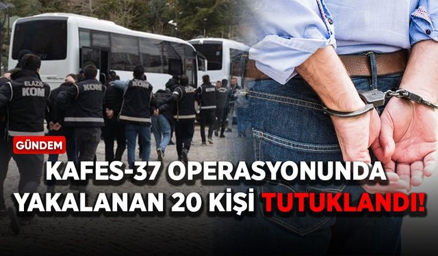 Kafes-37 operasyonunda yakalanan 20 kişi tutuklandı