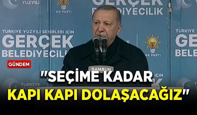 Cumhurbaşkanı Erdoğan: Seçime kadar kapı kapı dolaşacağız