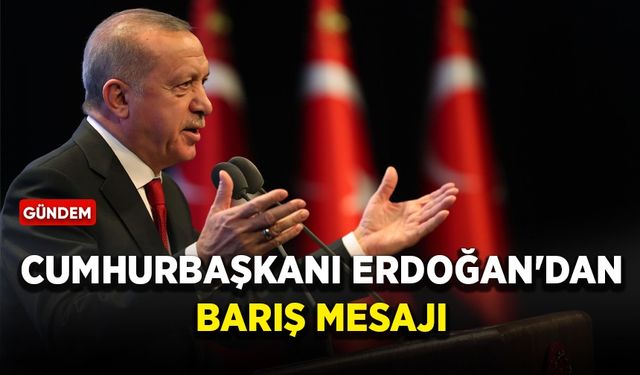 Cumhurbaşkanı Erdoğan'dan barış mesajı