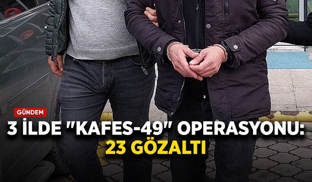 3 ilde "Kafes-49" operasyonu: 23 gözaltı
