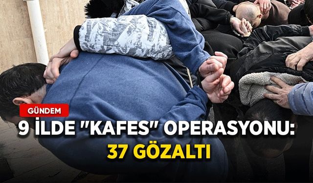 9 ilde "Kafes" operasyonu: 37 gözaltı