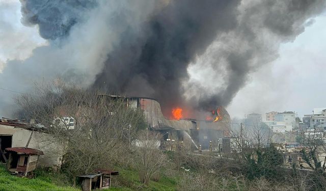 İstanbul Beykoz'da bir fabrikada yangın çıktı!