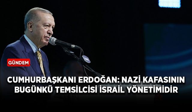 Cumhurbaşkanı Erdoğan: Nazi kafasının bugünkü temsilcisi İsrail yönetimidir
