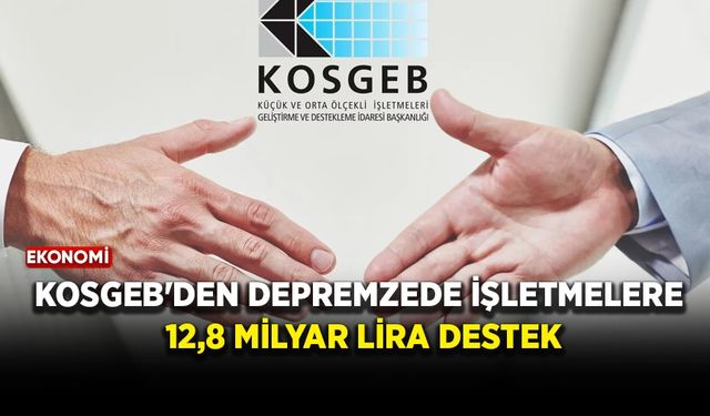 KOSGEB'den depremzede işletmelere 12,8 milyar lira destek