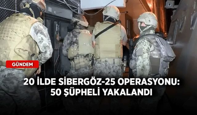 20 ilde sibergöz-25 operasyonu: 50 şüpheli yakalandı