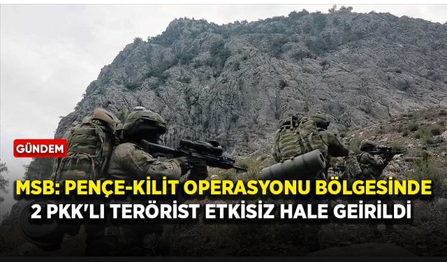 MSB: Pençe-Kilit Operasyonu bölgesinde 2 PKK'lı terörist etkisiz hale getirildi