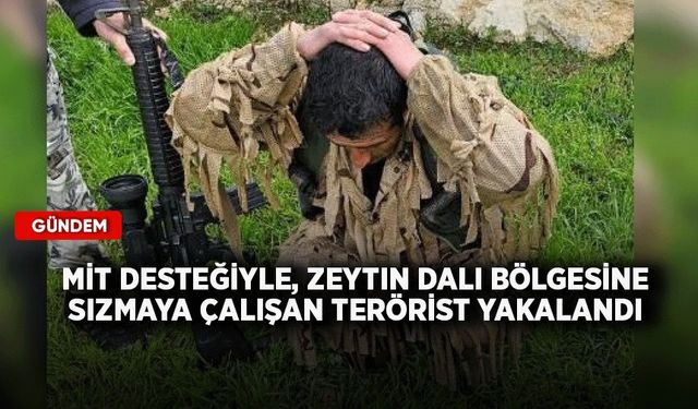 MİT desteğiyle, Zeytin Dalı bölgesine sızmaya çalışan terörist yakalandı
