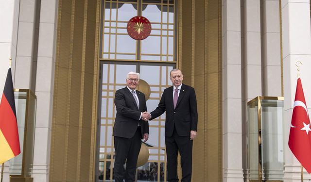 Cumhurbaşkanı Erdoğan, Alman mevkidaşı Steinmeier ile bir arada