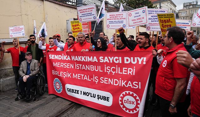 Birleşik Metal-İş Sendikası'ndan Fransa'nın İstanbul Başkonsolosluğu önünde eylem!