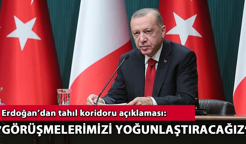 Erdoğan'dan tahıl koridoru açıklaması: 'Görüşmelerimizi yoğunlaştıracağız'