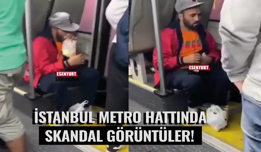 İstanbul metro hattında skandal görüntüler! Herkesin içinde uyuşturucu kullandı