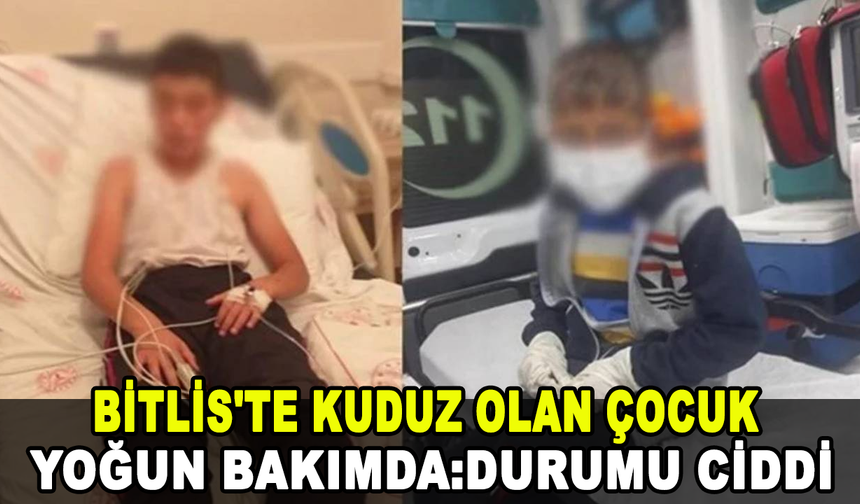 Bitlis'te kuduz olan çocuk yoğun bakımda: Durumu ciddi